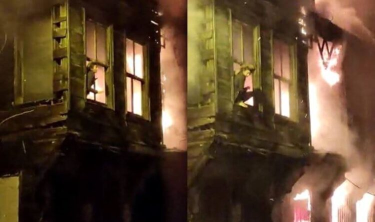 Beyoğlu’nda korkutan yangın! Pencereden atladılar