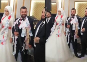 Düğünde damada pompalı tüfek taktılar