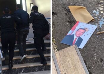 Erdoğan fotoğrafını yere atmıştı: Tutuklandı