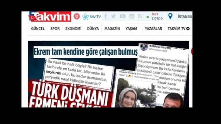 İktidara yakın Takvim, İBB çalışanı Fatma Yavuz’u hedef gösterdi