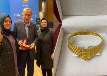 Erdoğan, AKP’li öğrenciye bilezik hediye etti