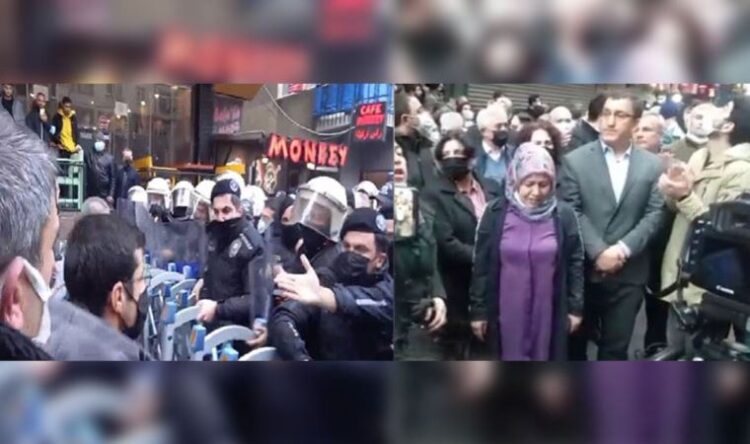 HDP’nin basın açıklamasına müdahale