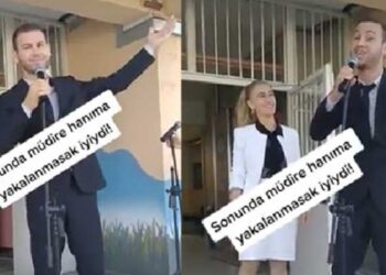 Öğrencilere şarkı söyleyen öğretmen müdireye yakalandı