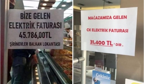 Esnaf faturalarını camlara asmaya başladı