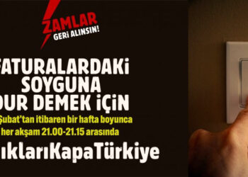 Elektrik faturalarına karşı ‘ışıkları kapatıyoruz’ kampanyası
