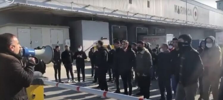 Karınca Lojistik işçileri ek zam ve sendika hakkı için iş durdurdu