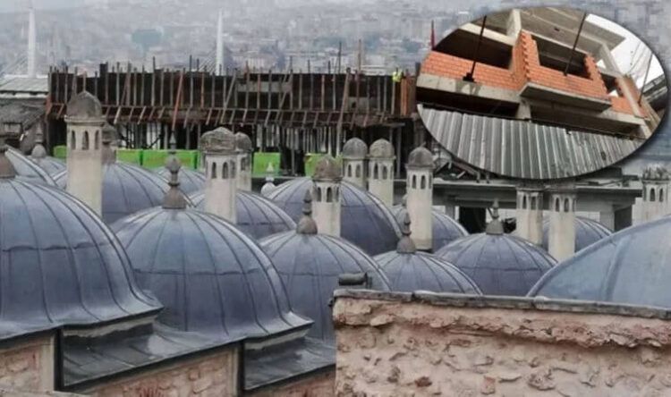 İBB harekete geçmişti: Süleymaniye Camisi’nin siluetini bozan kalıplar söküldü