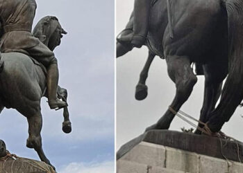 Atatürk Anıtı’na yapılan saldırının görüntüleri ortaya çıktı