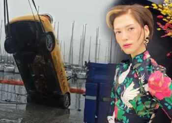 Model Ece Su Uçkan, Kadıköy’de taksi ile denize uçtu