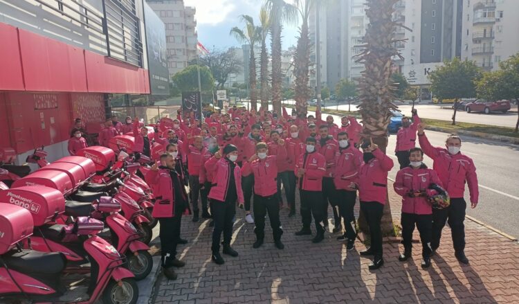 Yemeksepeti işçileri eylemde