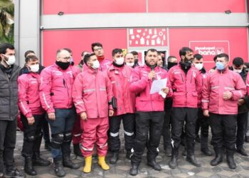 Yemeksepeti kuryeleri Mersin’de de kontak kapattı