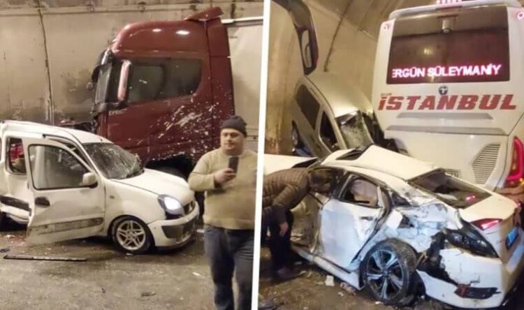 Bolu Dağı Tüneli’nde zincirleme kaza: İstanbul yolu kapandı