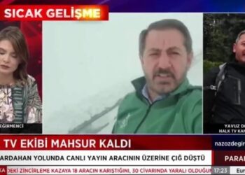 Halk TV ekibi çığda mahsur kaldı