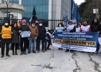 Yıllardır hakkını alamayan Dorian Çorap işçileri eylemde