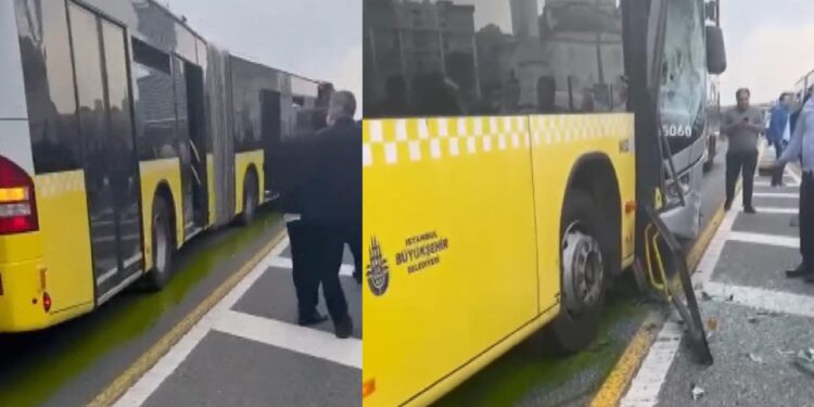 Beylikdüzü’nde metrobüsler kafa kafaya çarpıştı