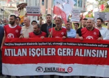 EnerjiSA işçilerinden eylem: ‘Hakkımızı alana kadar geri dönmeyeceğiz’