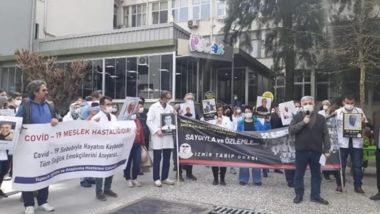 Salgında ölen sağlık çalışanları anıldı