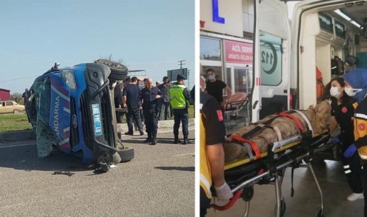 Jandarma minibüsü ve otomobil çarpıştı: 2 şehit