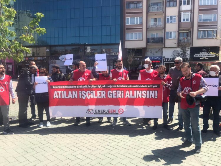 Ankara’dan İstanbul’a yürüyen enerji işçileri Eskişehir’e ulaştı