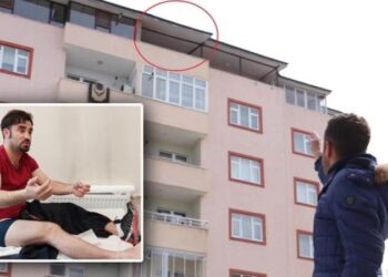 6. kattan düşen çocuğun hayatını ‘bacağı’ ile kurtardı