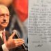 Kılıçdaroğlu’na yazılan özür mektubu ortaya çıktı!