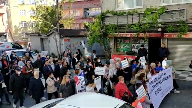 Okmeydanı’nda halk kentsel dönüşüme karşı sokağa çıktı