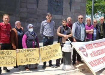 Gaziantepspor emekçileri hakları için eylemde