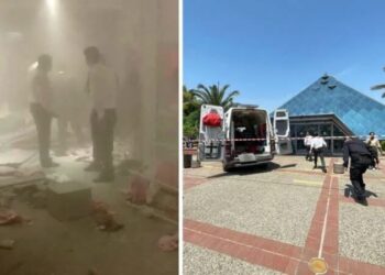Bursa’da AVM’de yangın paniği: Tavan çöktü!