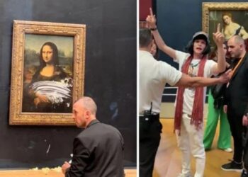 Mona Lisa’ya ‘pastalı’ saldırı