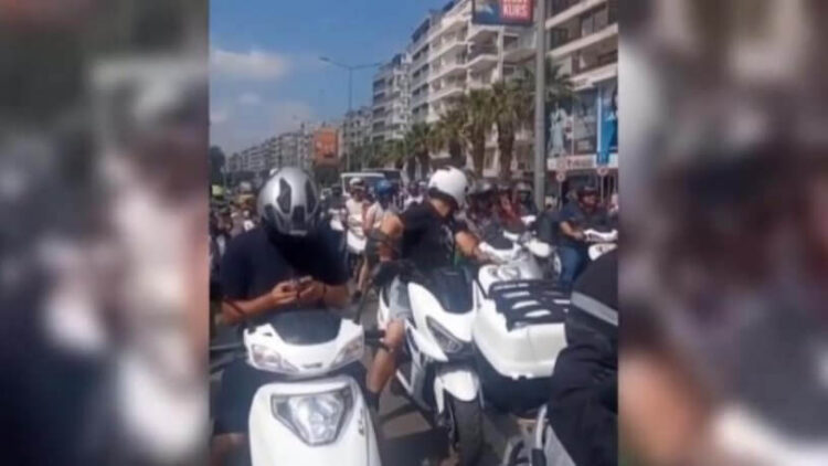 Motokuryelerden akaryakıt zamları protestosu