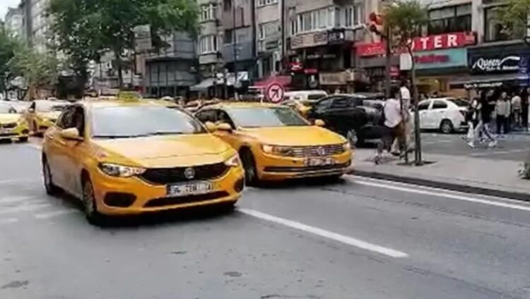 Taksicilerden zam protestosu