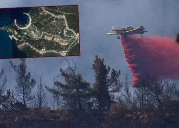 Yangın yazlık saraya yaklaştı, helikopter ve uçaklar o bölgeye geçti