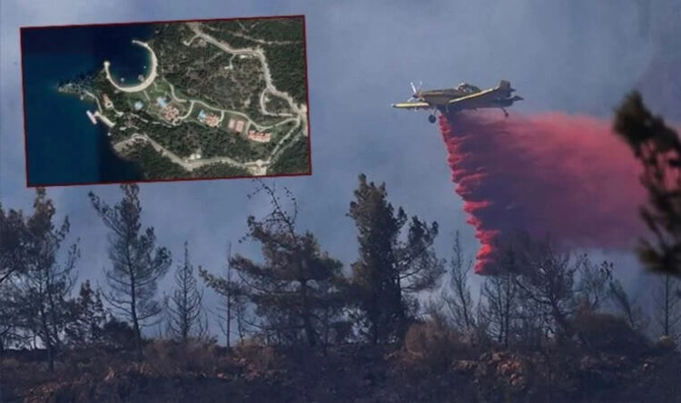 Yangın yazlık saraya yaklaştı, helikopter ve uçaklar o bölgeye geçti