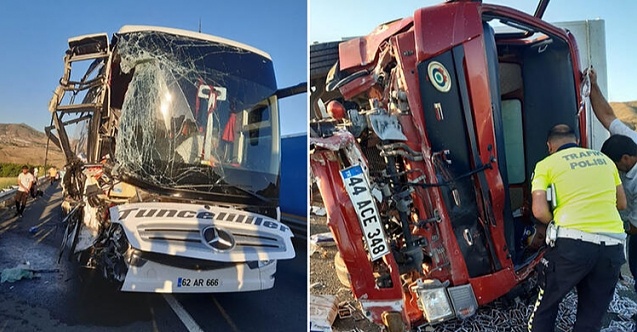 Can Dersim Tuncelililer otobüsü kaza yaptı