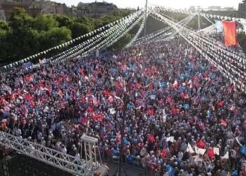 AKP, tanıtım için DEVA’nın miting fotoğrafını kullandı