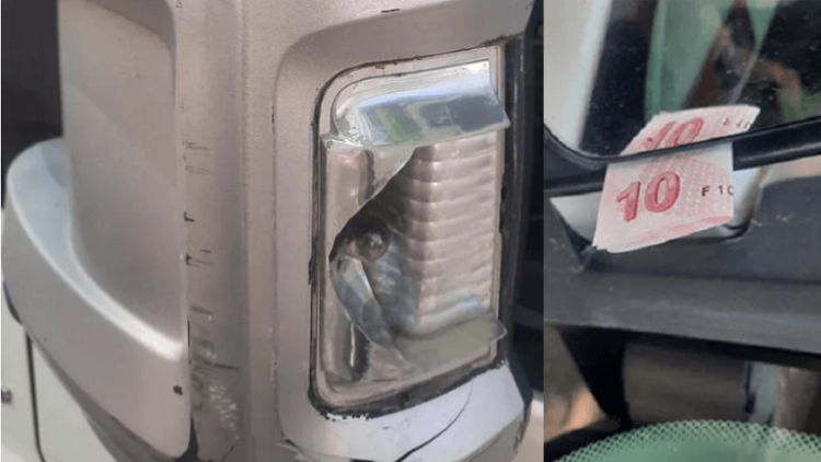 Çarptığı araca bir not ve 10 lira bıraktı… Maddi hasar ortaya çıktı