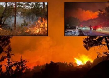 Datça’da yangın 2’nci gününde devam ediyor: Yollar kapatıldı, evler tahliye edildi…