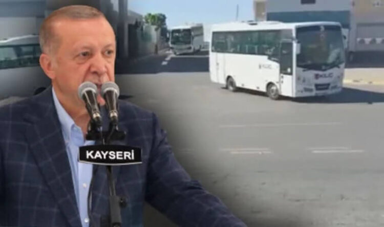 Sosyal medyadan paylaştı: ‘İşçiler Erdoğan’ın mitingine böyle taşındı’