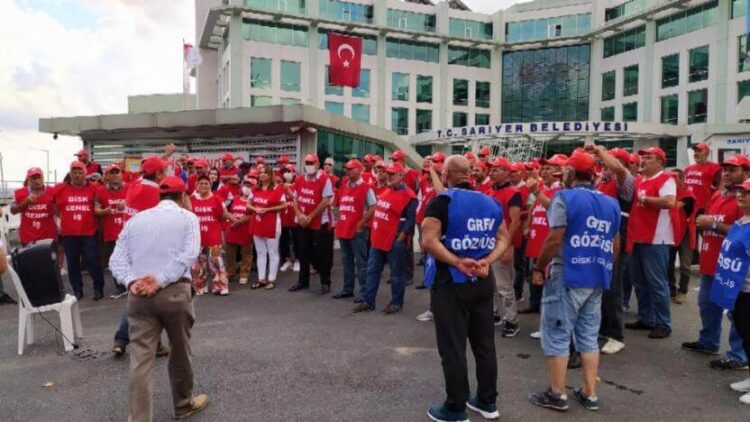 Sarıyer Belediyesi işçilerinin grevi engellemelere rağmen sürüyor