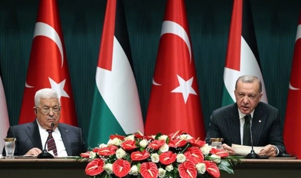 Erdoğan, Filistin Devlet Başkanı Abbas’ı resmi törenle karşıladı