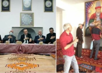 Erdoğan’ın ziyareti öncesi kaldırılan resimler, cemevine yeniden asıldı