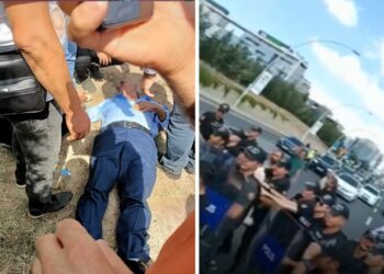 Oturma eylemi yapan akaryakıt istasyonu sahiplerine polis müdahalesi