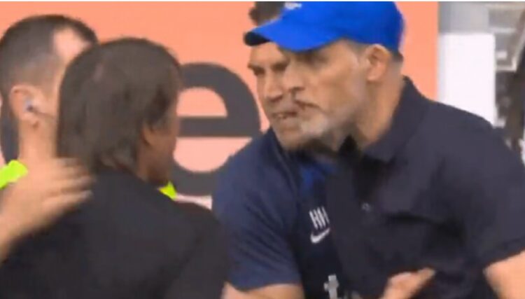 Beraberlik golü sonrası Tuchel ve Conte birbirine girdi