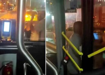 Otomobildekiler, ‘sollama’sına kızdıkları İETT otobüsüne saldırdı