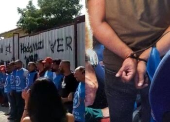 ETF işçilerine polis müdahale etti,32 işçi gözaltına alındı