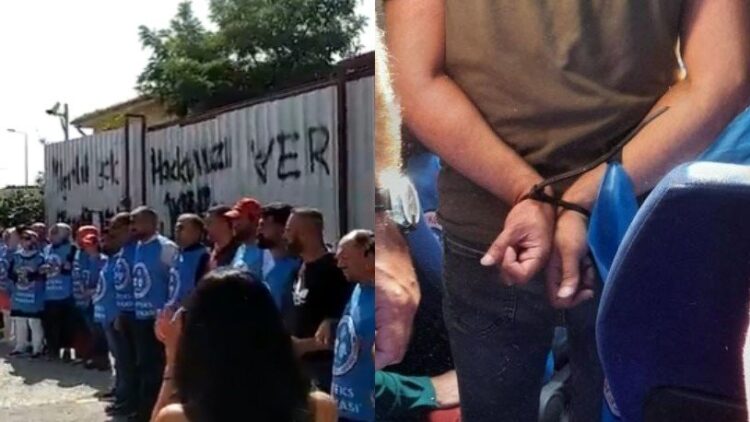 ETF işçilerine polis müdahale etti,32 işçi gözaltına alındı