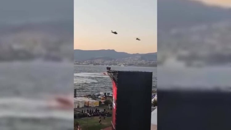 Helikopterler zeybek oynadı