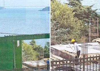 MNG patronunun Boğaz’daki kaçak binasında inşaat sürüyor