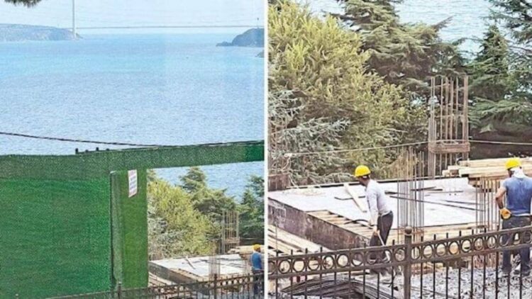 MNG patronunun Boğaz’daki kaçak binasında inşaat sürüyor