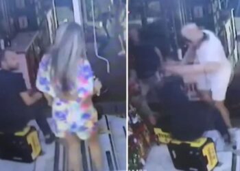 Sendeleyen kadına yardım etmek istedi, darbedildi